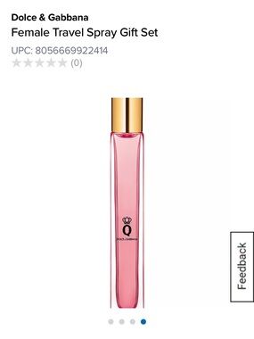 New, Dolce & Gabbana Q Female Travel Spray, Eau de parfum, .33 ounce